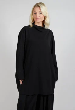 Moyuru Jumpers^High Neck Tunic in Black