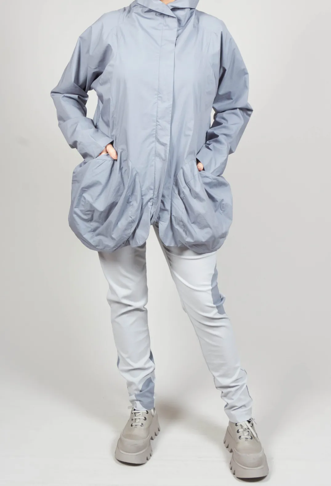 Rundholz Black Label Jackets^High Neck Zip Through Jacket in Water