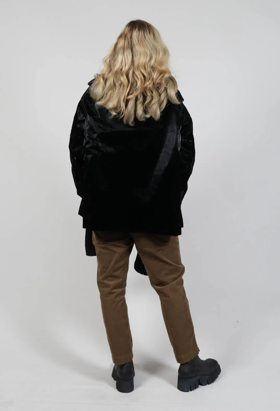 Rundholz Black Label Jackets^High Shine Jacket with Scarf in Black