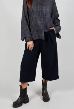 SOH Trousers^High Waisted Trousers in Navy