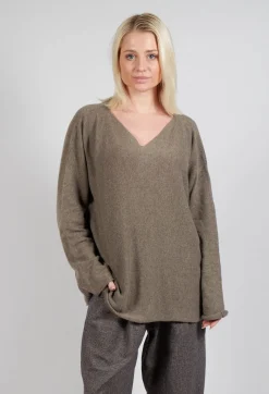Album Di Famiglia Cardigans^HK V Neck Oversized WS in Nut