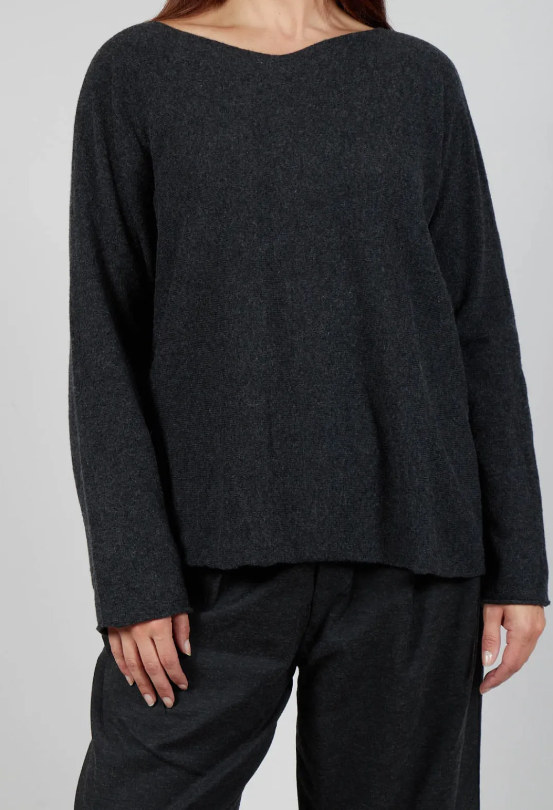Album Di Famiglia Cardigans^HK V Neck Oversized WS in Slate