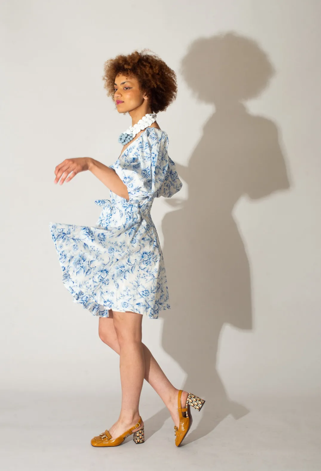 Lavi Dresses^Holly Short Belted Dress in Blu Panna