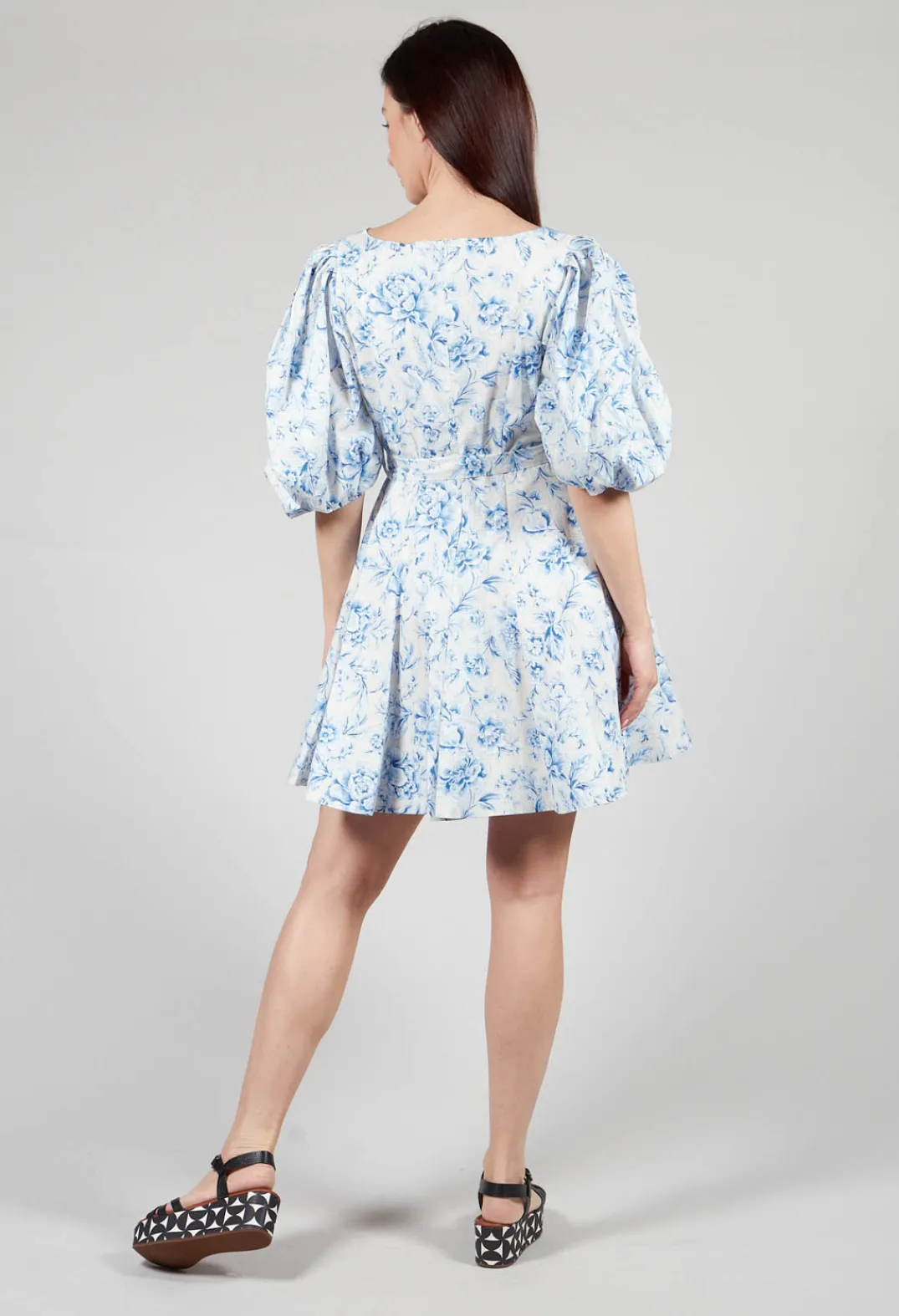 Lavi Dresses^Holly Short Belted Dress in Blu Panna