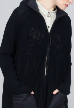 Rundholz Black Label Cardigans^Hooded Cardigan in Black