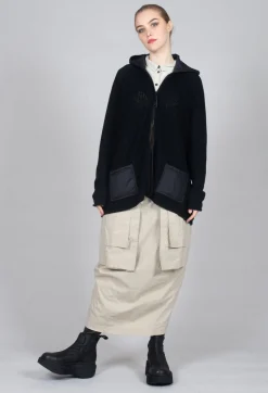 Rundholz Black Label Cardigans^Hooded Cardigan in Black