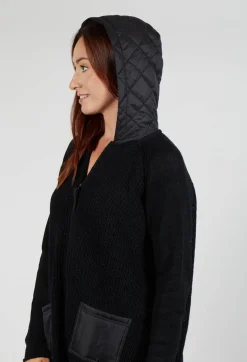 Rundholz Black Label Cardigans^Hooded Cardigan in Black