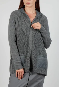 Rundholz Black Label Cardigans^Hooded Cardigan in Rock