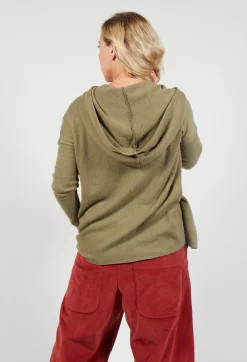 Album Di Famiglia Cardigans^Hooded Cardigan WS in Olive