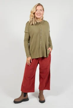 Album Di Famiglia Cardigans^Hooded Cardigan WS in Olive