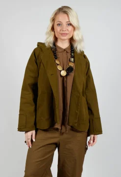 Aequamente Jackets^Hooded Jacket in Oliva