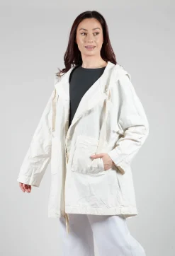 Album Di Famiglia Coats^Hooded Parka CC in Milk