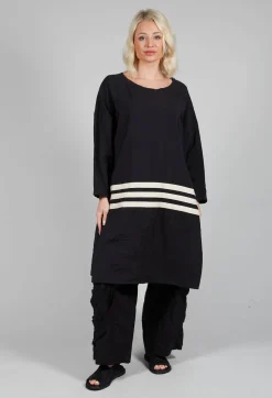 Tadashi Dresses^Horizontal Stripe Dress in Black