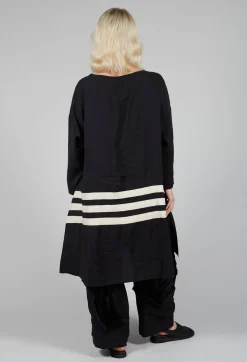 Tadashi Dresses^Horizontal Stripe Dress in Black