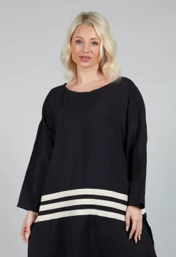 Tadashi Dresses^Horizontal Stripe Dress in Black