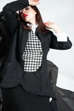Marc Point Jackets^Hounds Tooth Printed Waistcoat in 1000