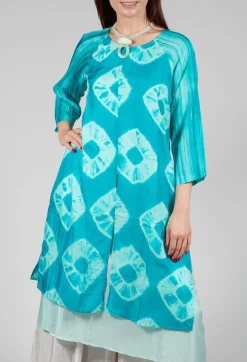 Bianco Levrin Dresses^Huong Dress in Mint and Cyan