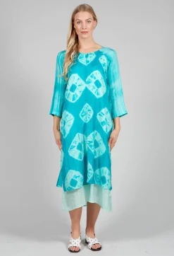 Bianco Levrin Dresses^Huong Dress in Mint and Cyan