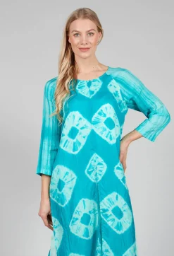 Bianco Levrin Dresses^Huong Dress in Mint and Cyan