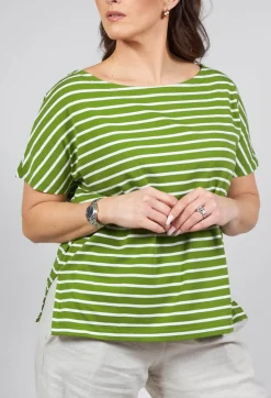Mama B Shirts & Blouses^Ibisco R Stripe T-Shirt in Avocado