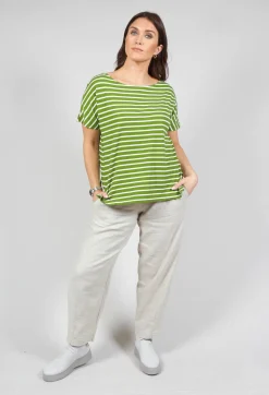 Mama B Shirts & Blouses^Ibisco R Stripe T-Shirt in Avocado