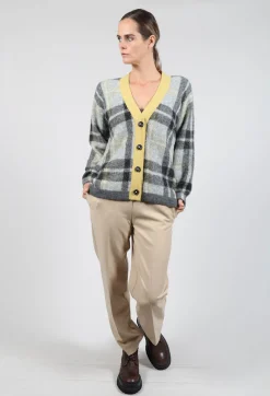 Fringe Knitwear|Cardigans^Ingrid Cardigan in Black and Yellow