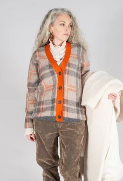 Fringe Knitwear|Cardigans^Ingrid Cardigan in Orange and Beige