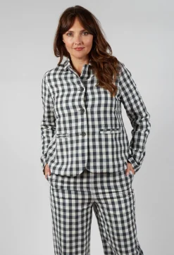 Aequamente Jackets^Jacket in Asfalto Check
