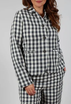 Aequamente Jackets^Jacket in Asfalto Check