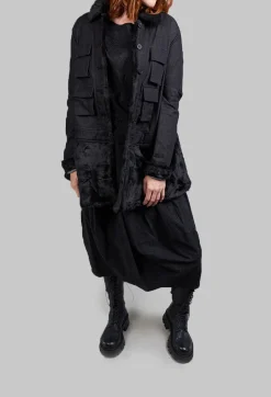 Rundholz Black Label Jackets^Jacket with Contrasting Faux Fur Detail in Black