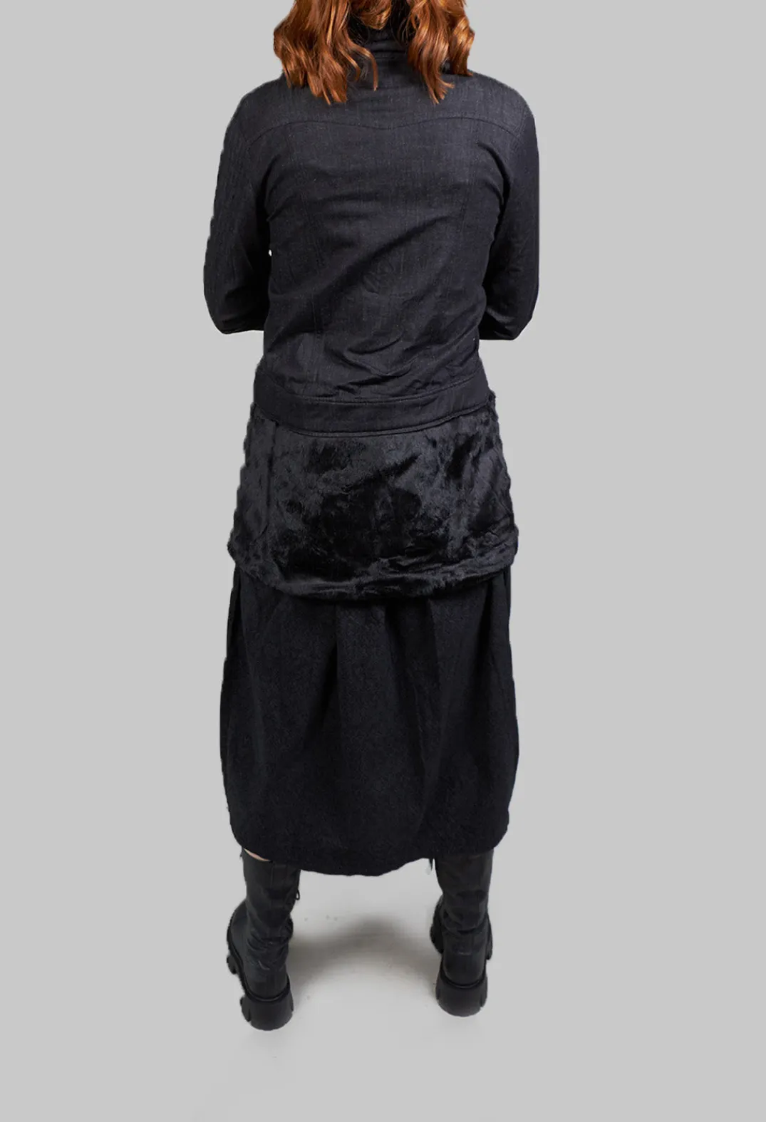 Rundholz Black Label Jackets^Jacket with Contrasting Faux Fur Detail in Black