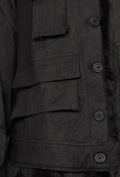 Rundholz Black Label Jackets^Jacket with Contrasting Faux Fur Detail in Black