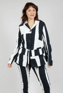 Rundholz Black Label Jackets^Jacket with Feature Pockets in Black Print