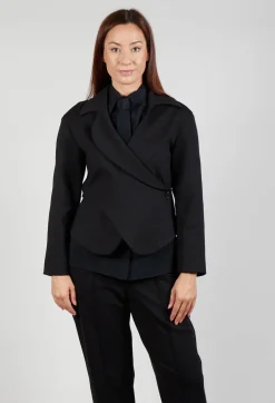 Mei Meij Jackets^Jacket with Wrap Over Front in Nero
