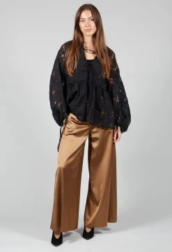 Beatrice B Shirts & Blouses^Jacquard Check Blouse in Black