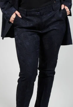 Beatrice B Co-ords & Suits^Jacquard Cigarette Trousers in Navy