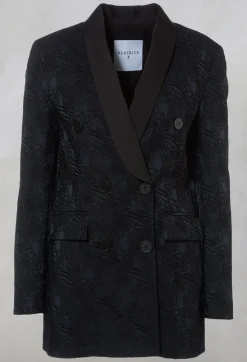 Beatrice B Jackets|Co-ords & Suits^Jacquard Double Breasted Jacket in Navy