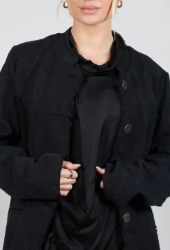 Sanctamuerte Jackets^Jacquard Jacket in Riciclato Nero