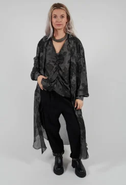 Sanctamuerte Trousers^Jacquard Trousers in Riciclato Nero