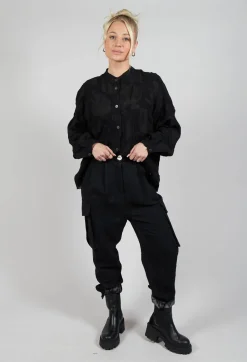 Sanctamuerte Trousers^Jacquard Trousers in Riciclato Nero