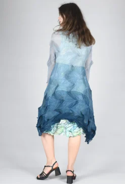 Alquema Coats^Jacqui Coat Long in Silver Denim