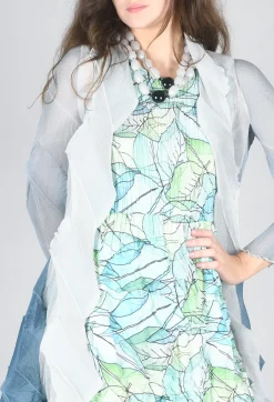 Alquema Coats^Jacqui Coat Long in Silver Denim