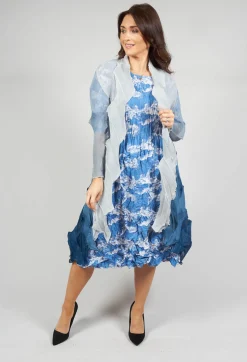 Alquema Coats^Jacqui Coat Long in Silver Denim