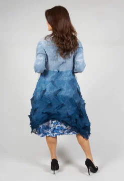 Alquema Coats^Jacqui Coat Long in Silver Denim