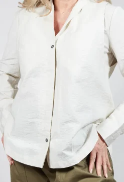 Jayko Shirts & Blouses^Jacy Shirt with Overlay Detail in White Clay