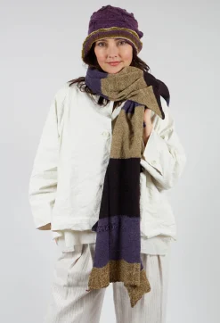 Butapana Scarves^Jagged Wool Scarf in Deep Periwinkle