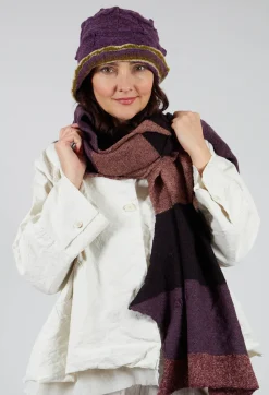 Butapana Scarves^Jagged Wool Scarf in Deep Iris
