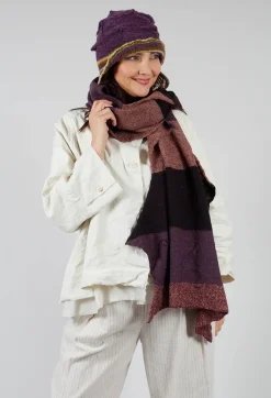 Butapana Scarves^Jagged Wool Scarf in Deep Iris