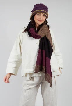 Butapana Scarves^Jagged Wool Scarf in Deep