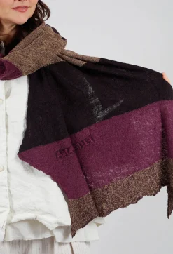 Butapana Scarves^Jagged Wool Scarf in Deep